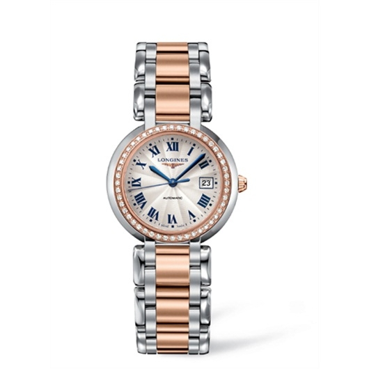 Longines L8.113.5.79.6 : PrimaLuna Automatic 30 Two Tone Pink Diamond