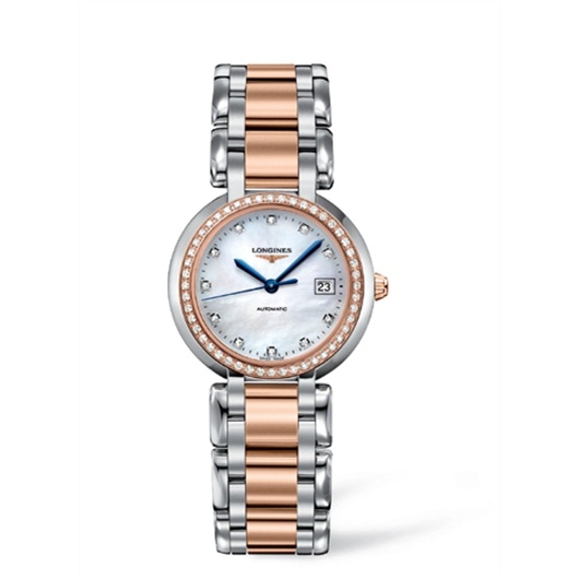 Longines L8.113.5.89.6 : PrimaLuna Automatic 30 Two Tone Pink Diamond MOP
