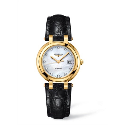 Longines L8.113.6.87.2 : PrimaLuna Automatic 30 Yellow Gold Strap MOP