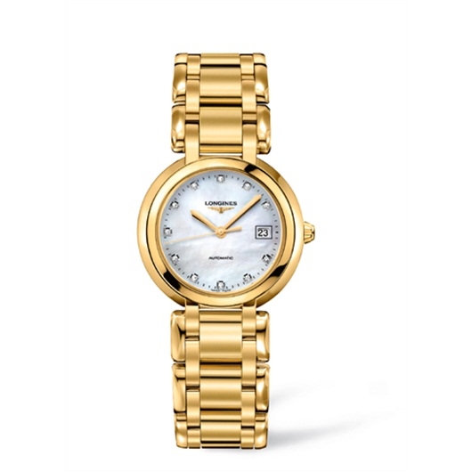 Longines L8.113.6.87.6 : PrimaLuna Automatic 30 Yellow Gold MOP