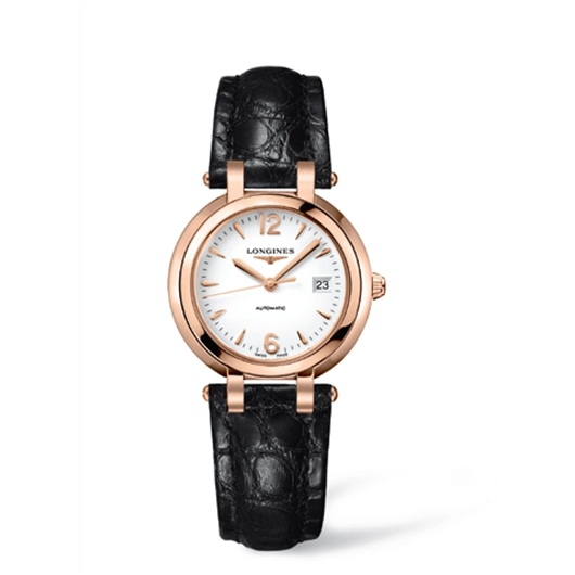 Longines L8.113.8.16.2 : PrimaLuna Automatic 30 Pink Gold Leather Arabic