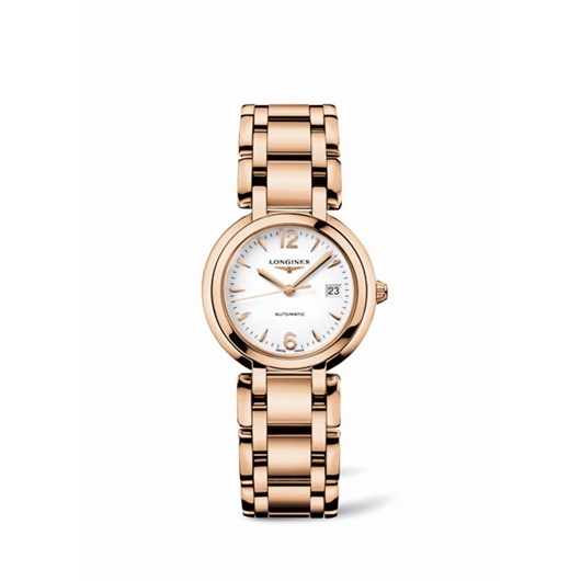 Longines L8.113.8.16.6 : PrimaLuna Automatic 30 Pink Gold Arabic