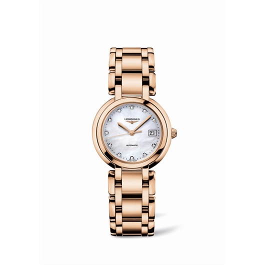 Longines L8.113.8.87.6 : PrimaLuna Automatic 30 Pink Gold MOP