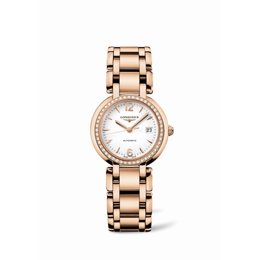 Longines L8.113.9.16.6 : PrimaLuna Automatic 30 Pink Gold Diamond Arabic