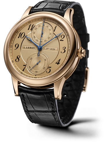 Leroy LL101/3 : Osmior Automatic Single Push-Piece Chronograph Champagne