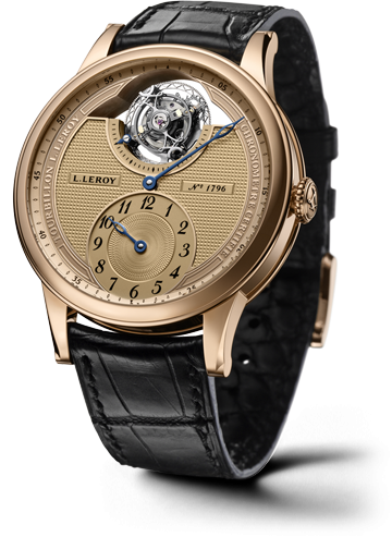 Leroy LL106/3 : Osmior Tourbillon Automatic Regulator Champagne