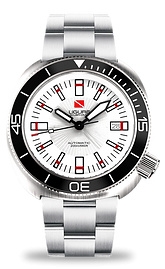 Ligure LWT210010 : Tartaruga Scuba Diver Stainless Steel / White / Bracelet