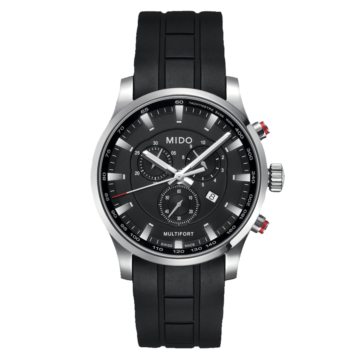 Mido M005.417.17.051.20 : Multifort Quartz Chronograph Stainless Steel / Black
