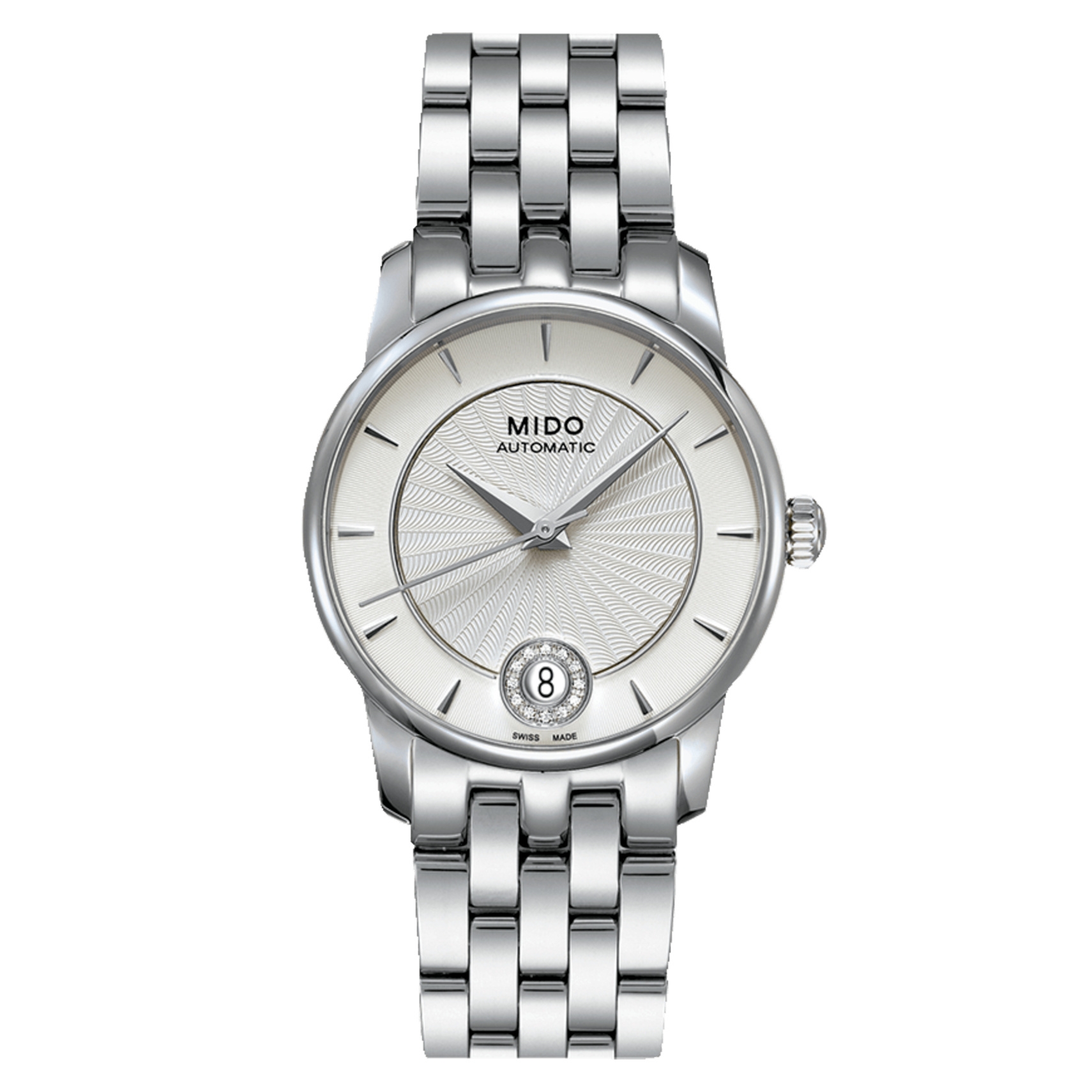 Mido M007.207.11.036.00 : Baroncelli Lady Diamonds Stainless Steel / Silver / Bracelet