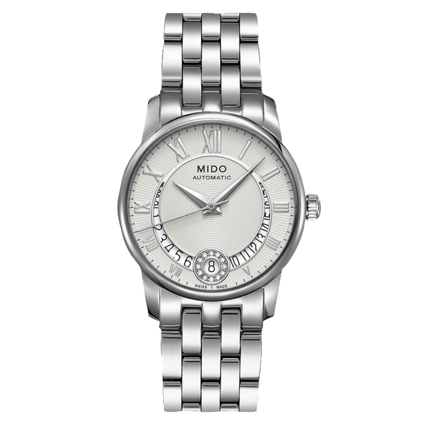 Mido M007.207.11.038.00 : Baroncelli Lady Diamonds Stainless Steel / Silver / Bracelet