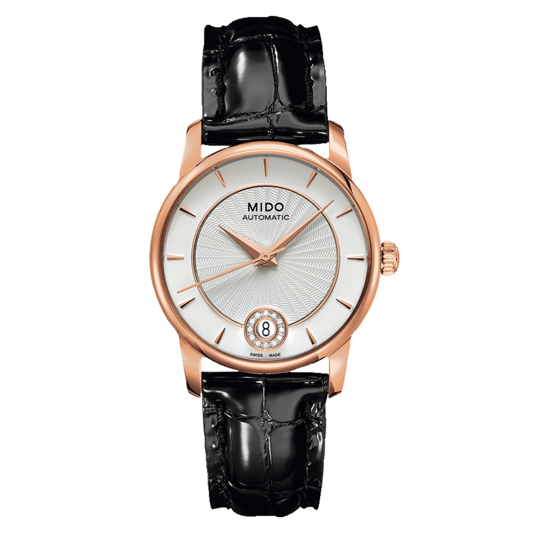 Mido M007.207.36.036.00 : Baroncelli Lady Diamonds Rose Gold  / Silver