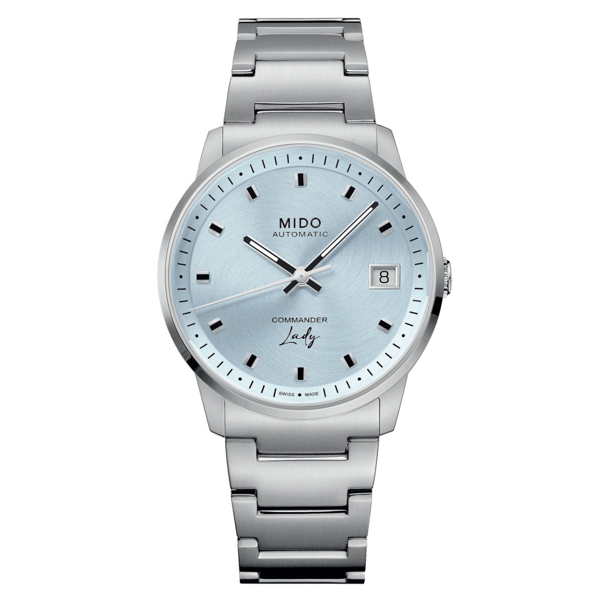 Mido M021.207.11.041.00 : Commander Lady  Stainless Steel / Blue / Bracelet