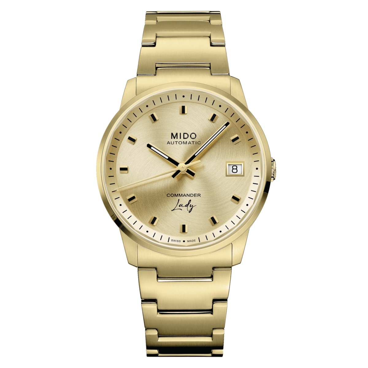 Mido M021.207.33.021.00 : Commander Lady Yellow Gold / Champagne / Bracelet