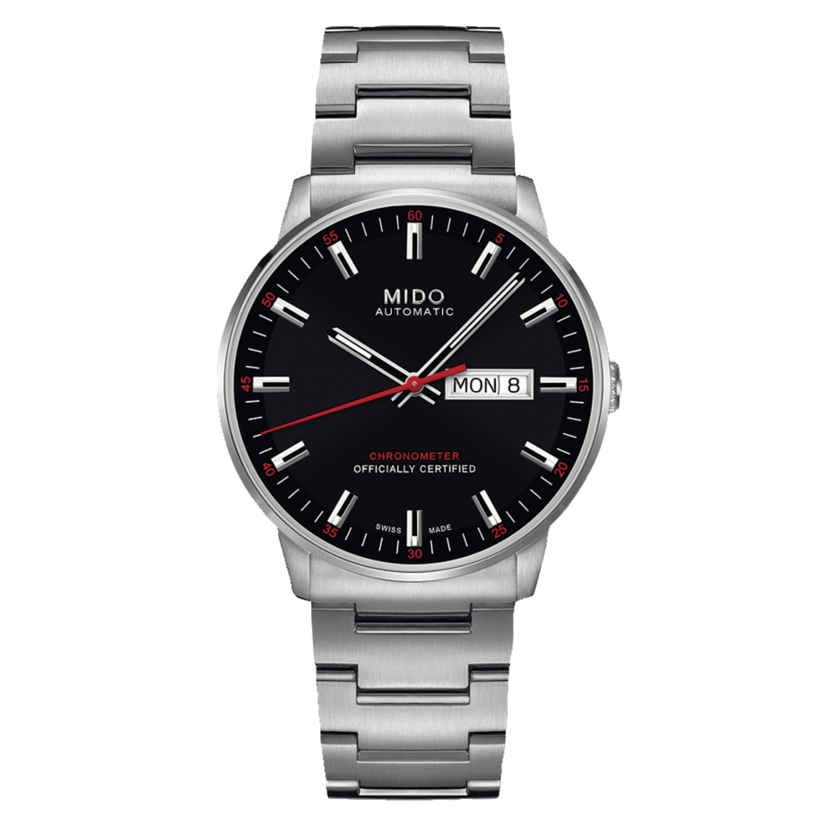 Mido M021.431.11.051.00 : Commander Chronometer Stainless Steel / Black / Bracelet