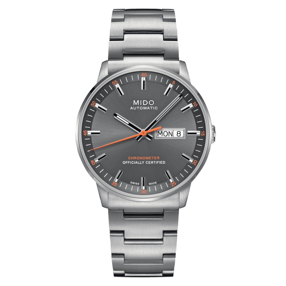 Mido M021.431.11.061.01 : Commander Chronometer Stainless Steel / Grey / Bracelet