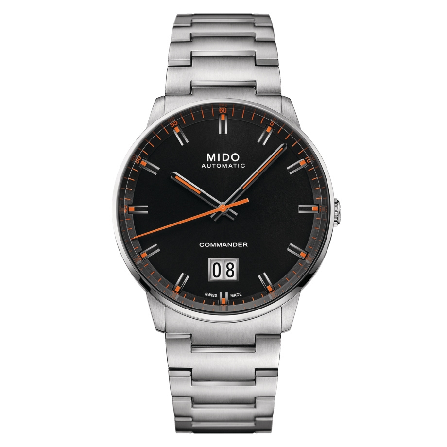 Mido M021.626.11.051.00 : Commander Big Date Stainless Steel / Black / Bracelet