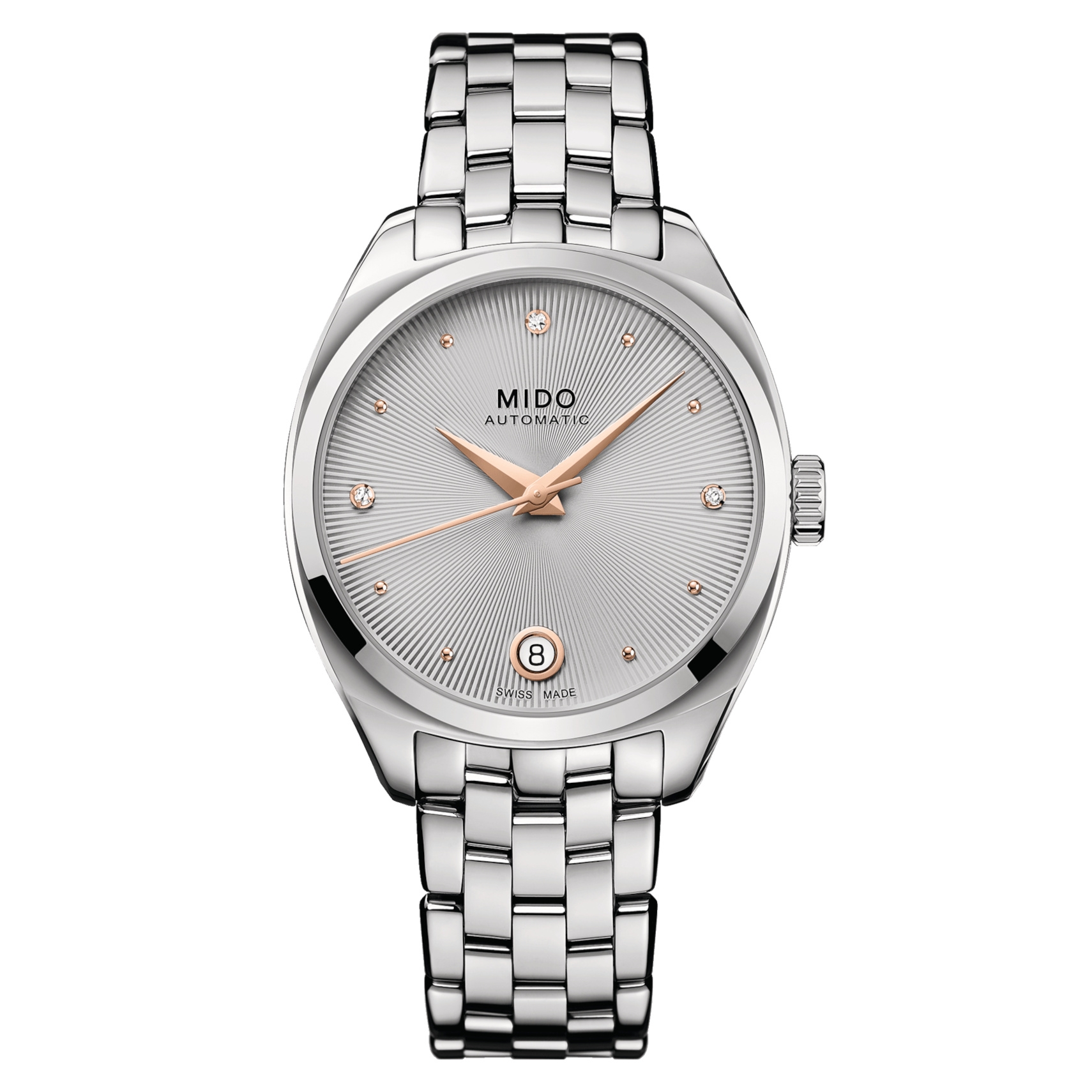 Mido M024.307.11.076.00 : Belluna Royal Lady Stainless Steel / Grey / Bracelet
