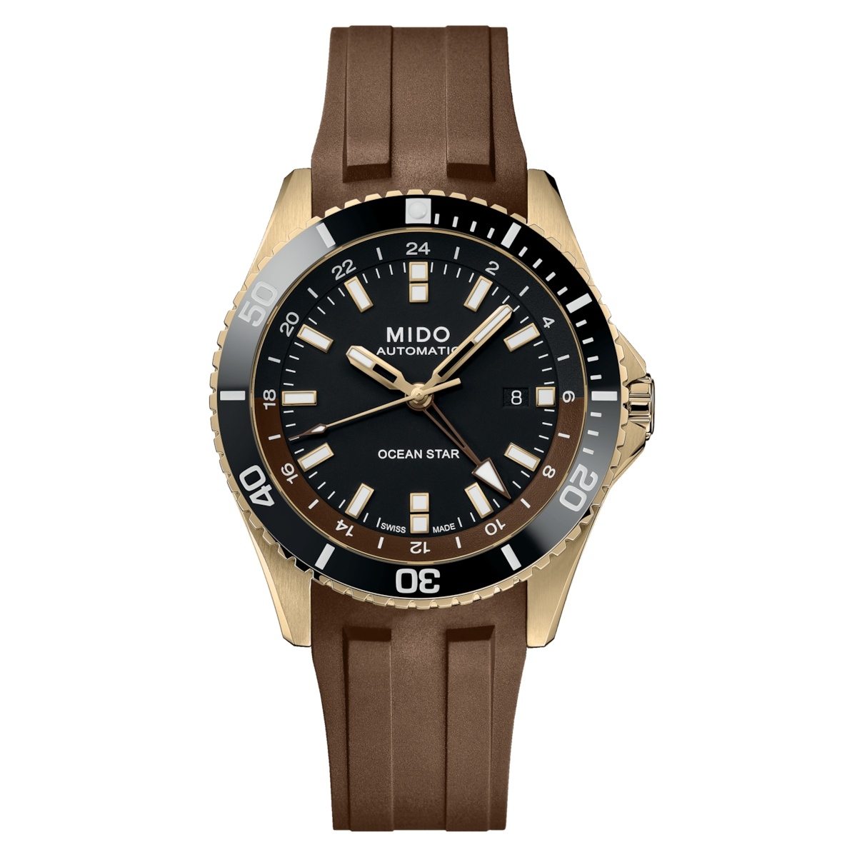 Mido M026.629.37.291.00 : Ocean Star GMT Yellow Gold / Black / Rubber