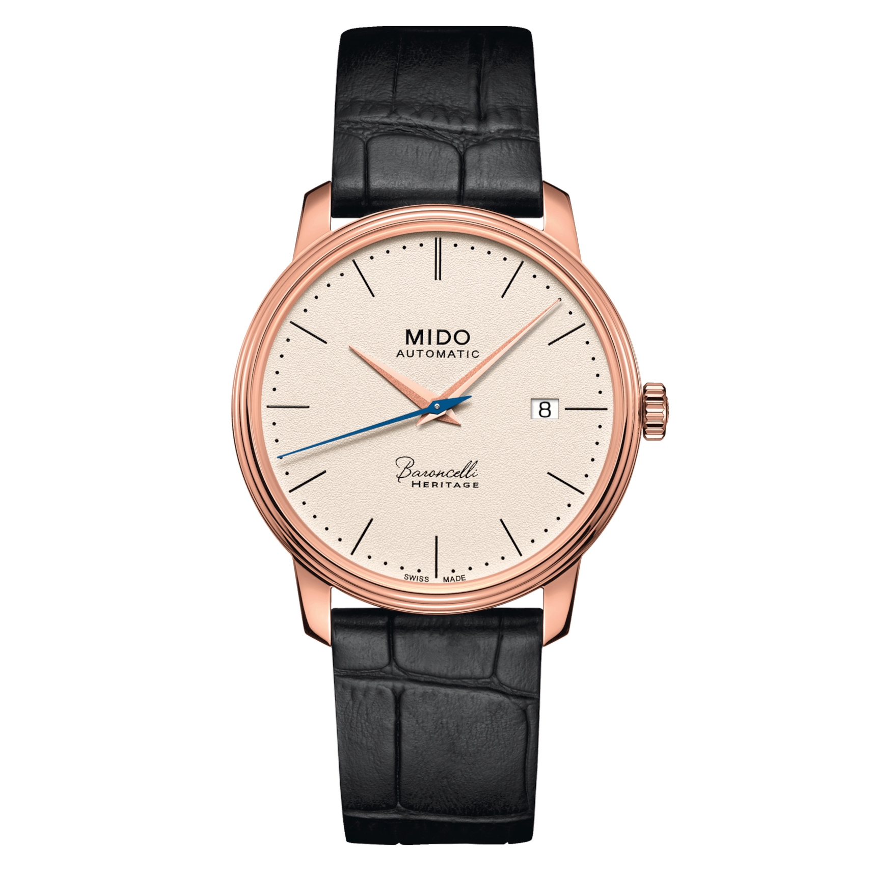 Mido M027.407.36.260.00 : Baroncelli Heritage Rose Gold / Beige