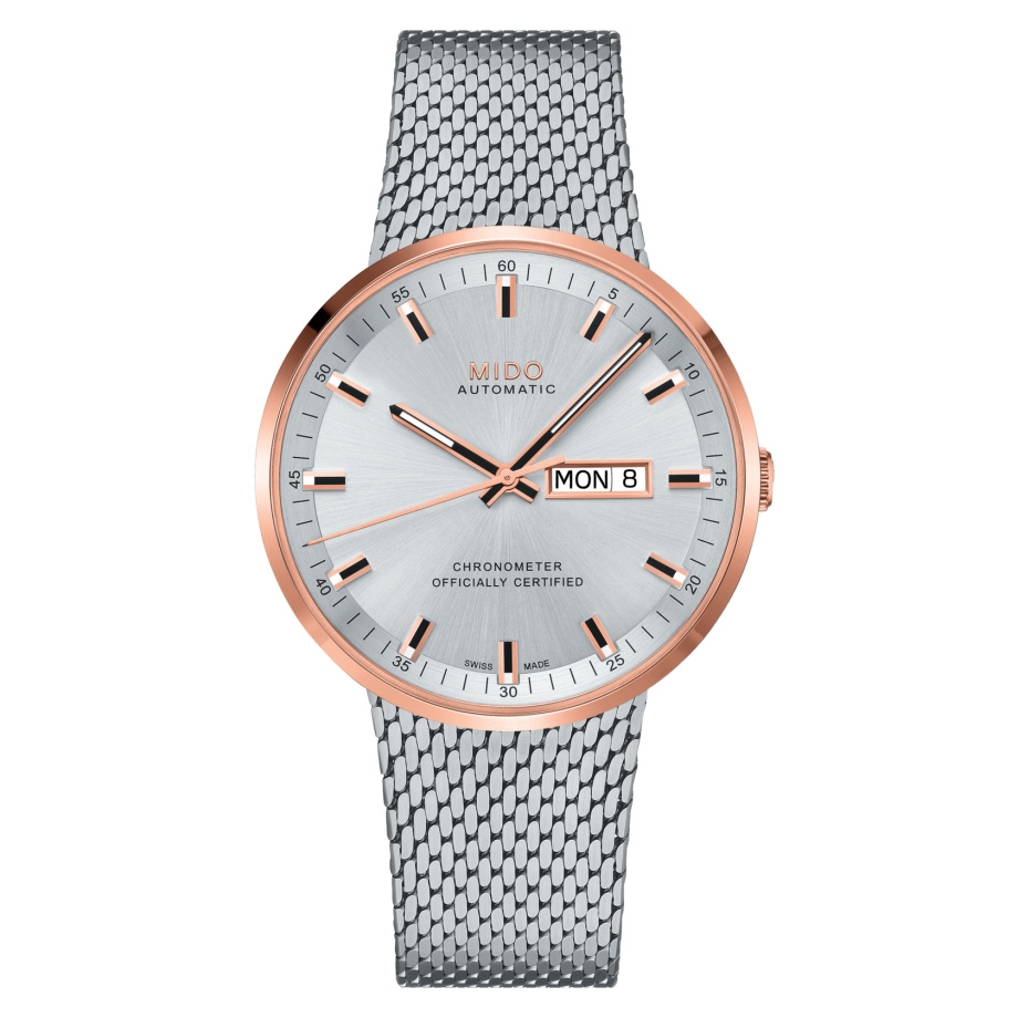 Mido M031.631.21.031.00 : Commander Icône Stainless Steel - Rose Gold / Silver / Bracelet