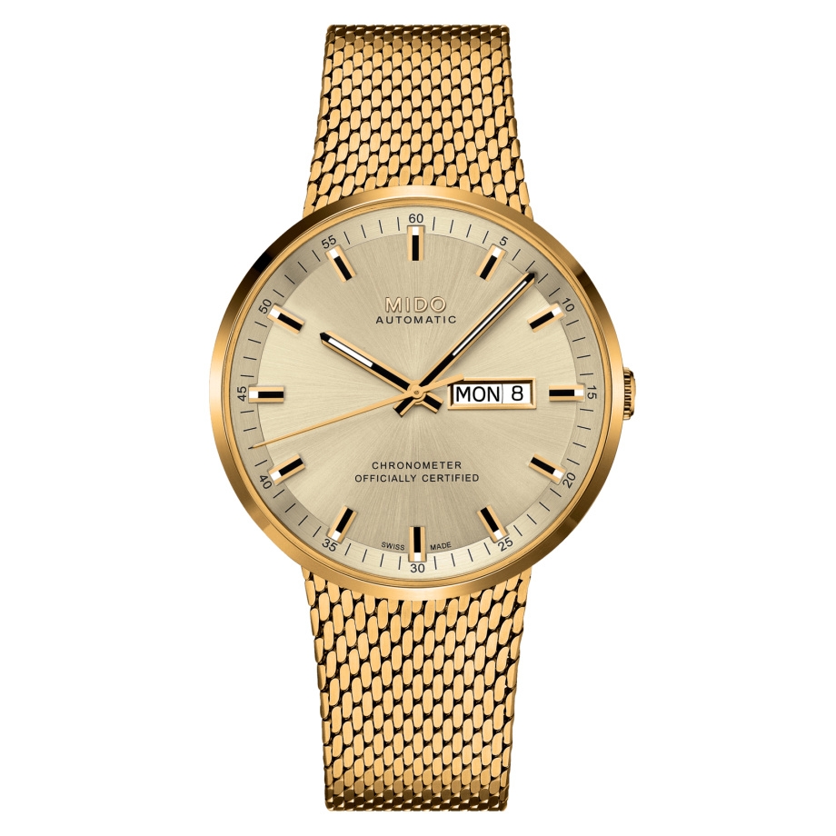 Mido M031.631.33.021.00 : Commander Icône Yellow Gold / Champagne / Bracelet