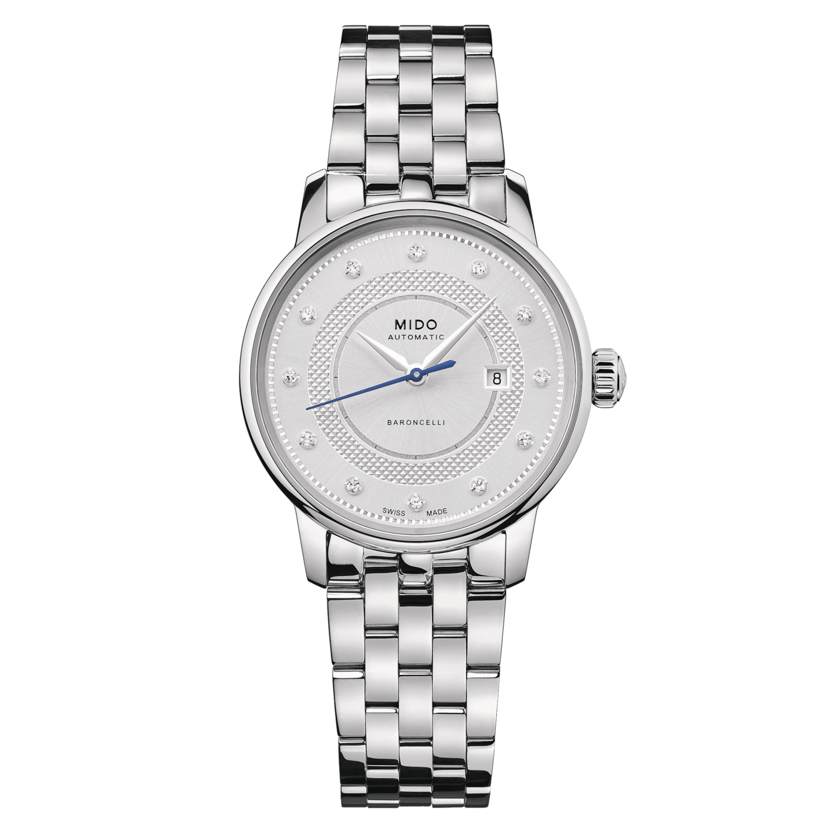 Mido M037.207.11.036.01 : Baroncelli Signature 30 Stainless Steel / Silver - Diamond / Bracelet
