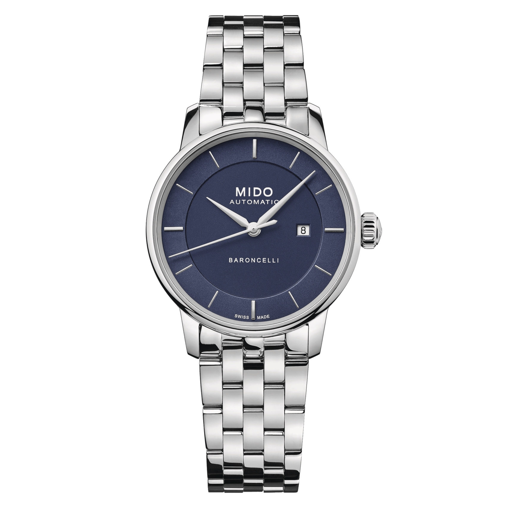 Mido M037.207.11.041.00 : Baroncelli Signature 30 Stainless Steel / Blue / Bracelet