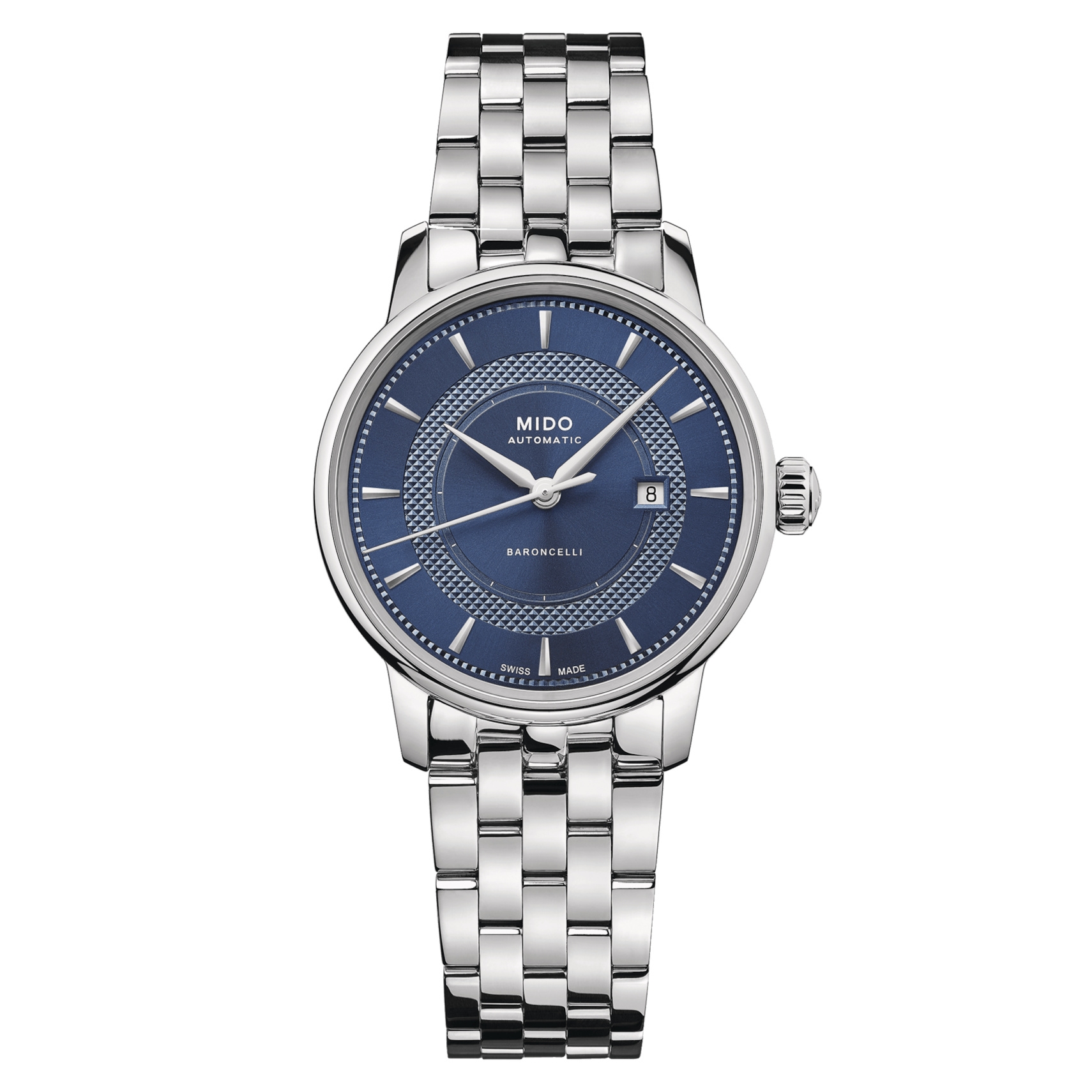 Mido M037.207.11.041.01 : Baroncelli Signature 30 Stainless Steel / Blue / Bracelet