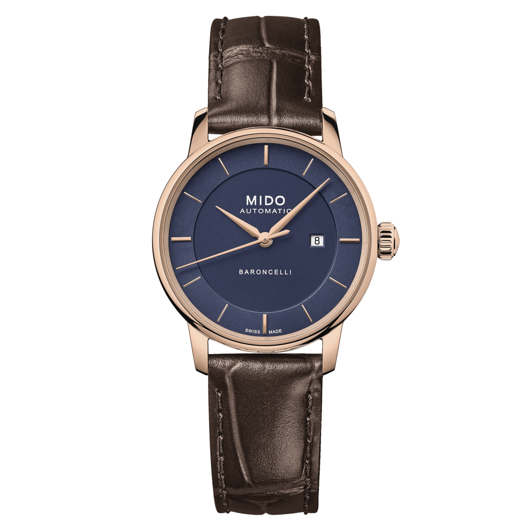 Mido M037.207.36.041.00 : Baroncelli Signature 30 Rose Gold / Blue