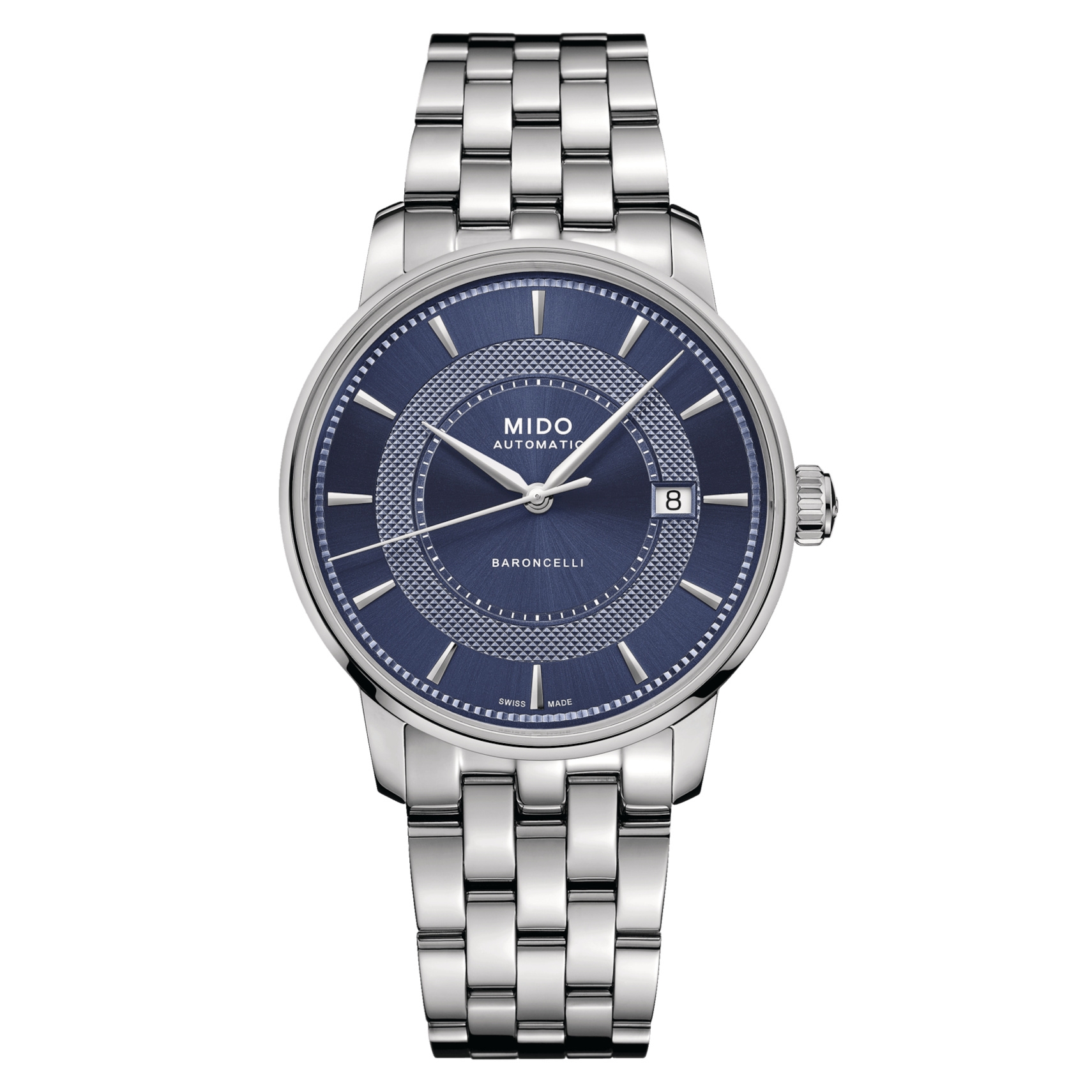 Mido M037.407.11.041.01 : Baroncelli Signature 39 Stainless Steel / Blue / Bracelet