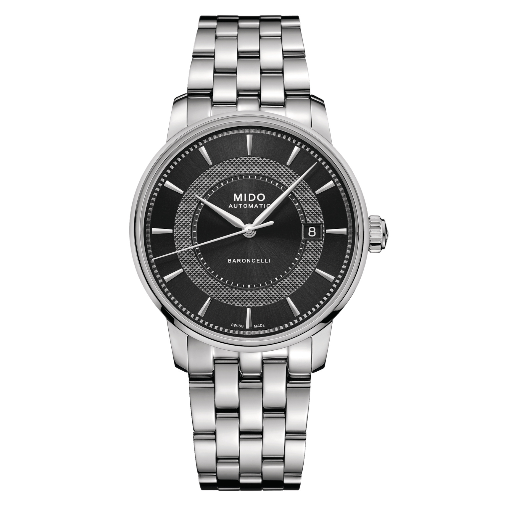 Mido M037.407.11.051.01 : Baroncelli Signature 39 Stainless Steel / Black / Bracelet