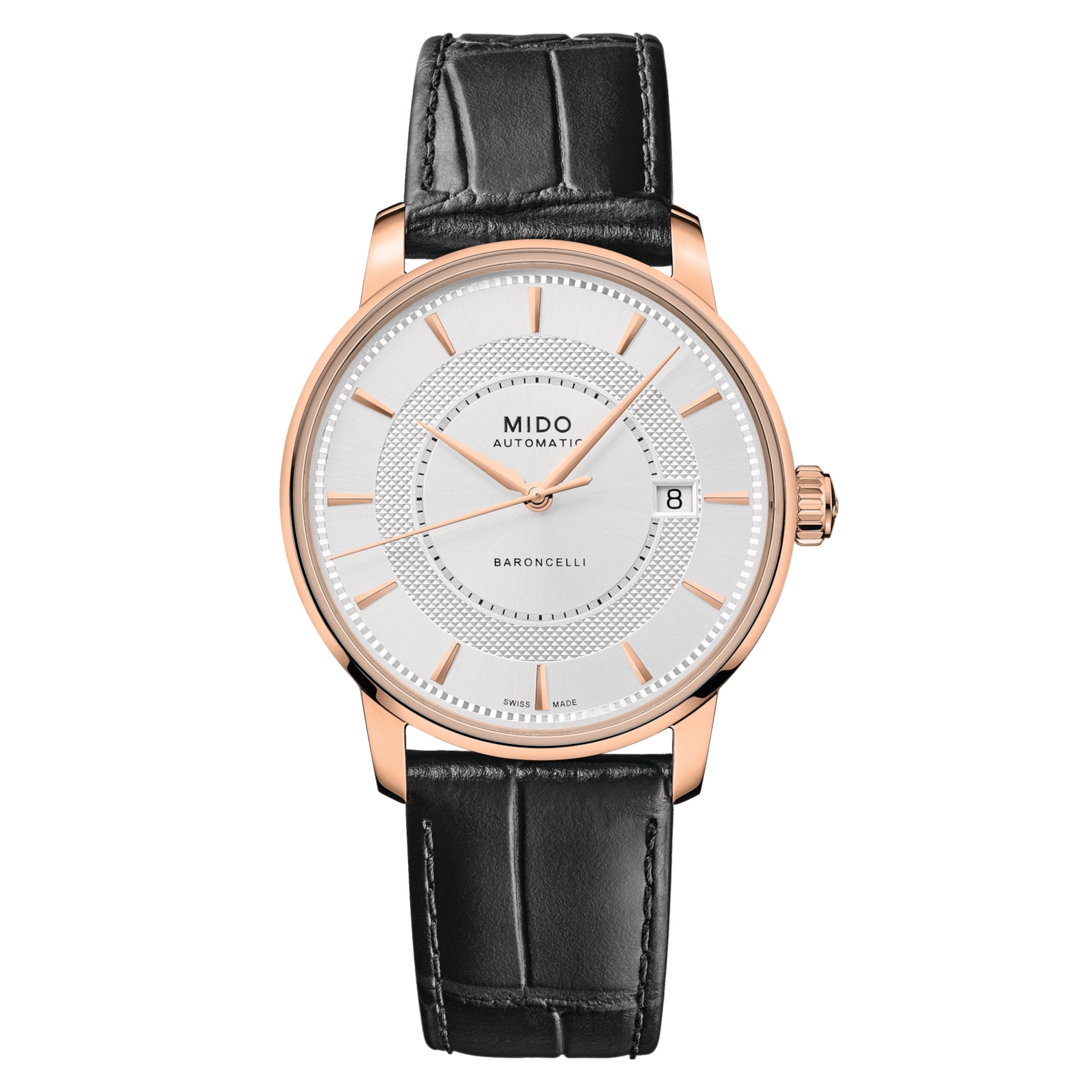 Mido M037.407.36.031.01 : Baroncelli Signature 39 Rose Gold / Silver