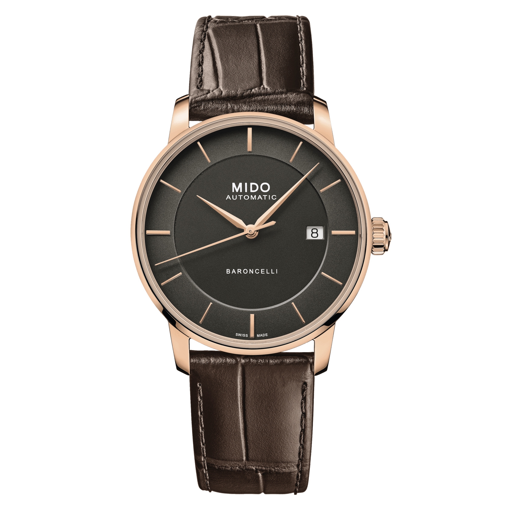 Mido M037.407.36.061.00 : Baroncelli Signature 39 Rose Gold / Grey