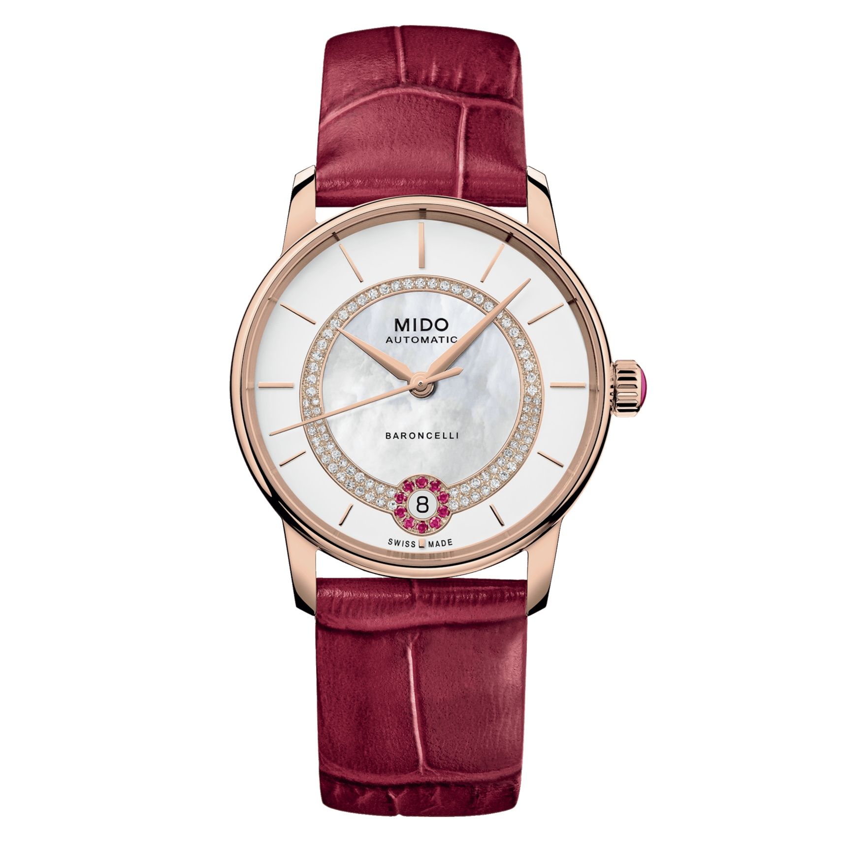 Mido M037.807.36.031.01 : Baroncelli Lady Necklace Rose Gold / MOP