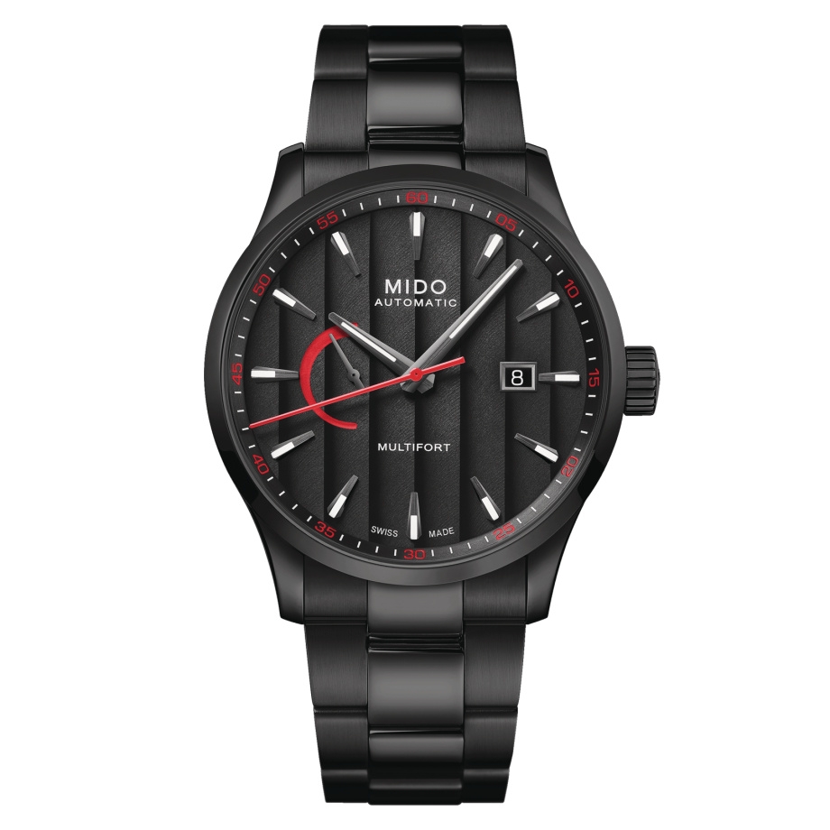 Mido M038.424.33.051.00 : Multifort Power Reserve PVD / Black / Bracelet