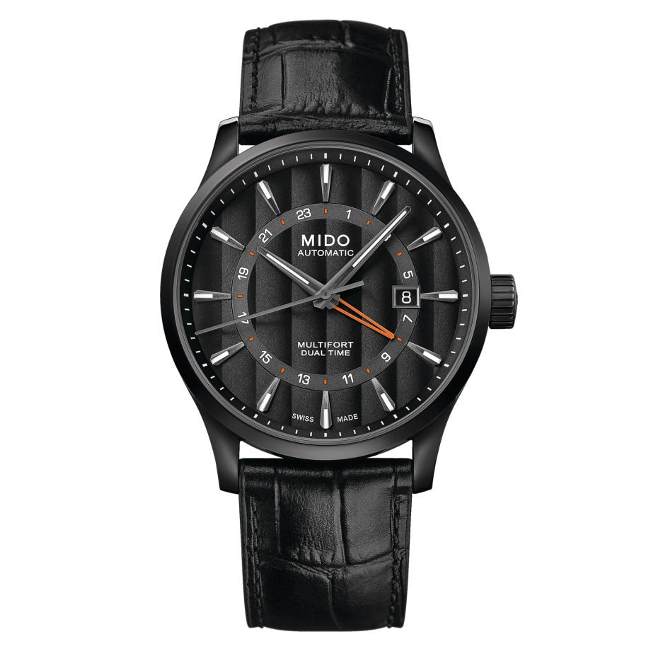 Mido M038.429.36.051.00 : Multifort Dual Time PVD / Black