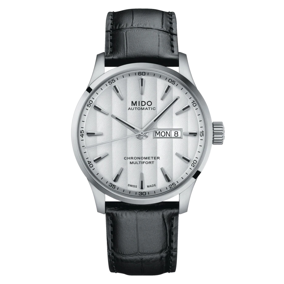 Mido M038.431.16.031.00 : Multifort Chronometer 1 Stainless Steel / Silver / Strap