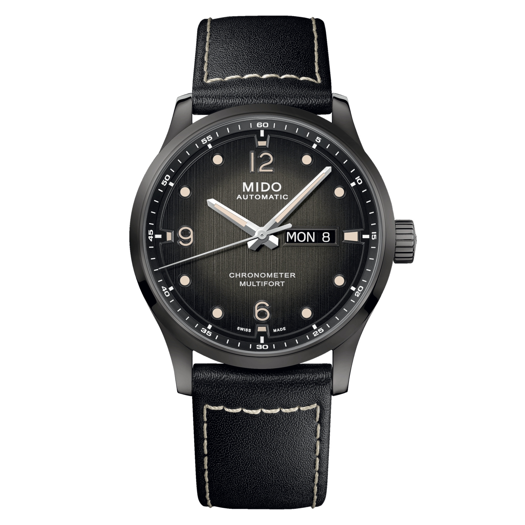 Mido M038.431.36.057.00 : Multifort Chronometer M PVD / Black / Strap