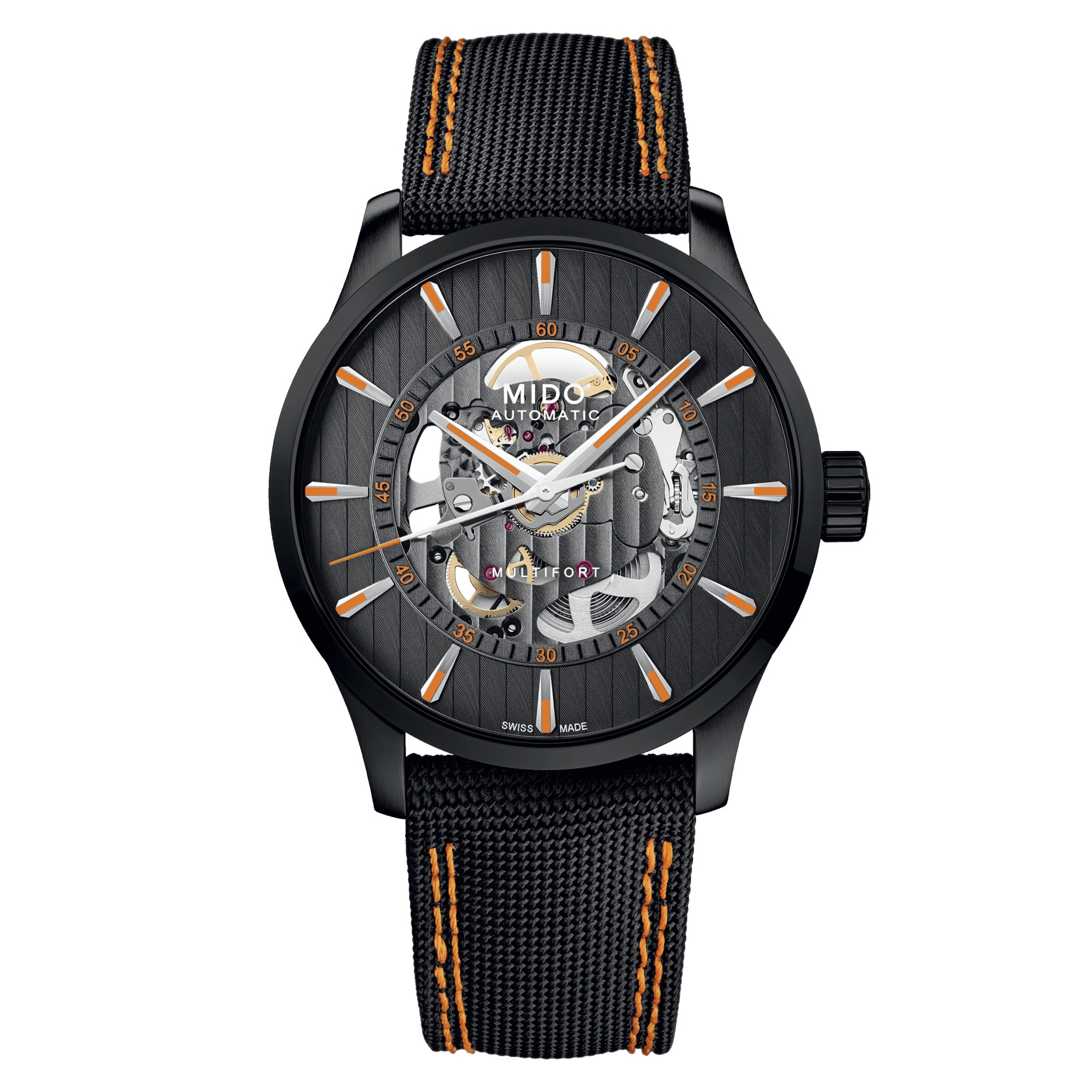 Mido M038.436.37.051.00 : Multifort Skeleton Vertigo PVD / Black