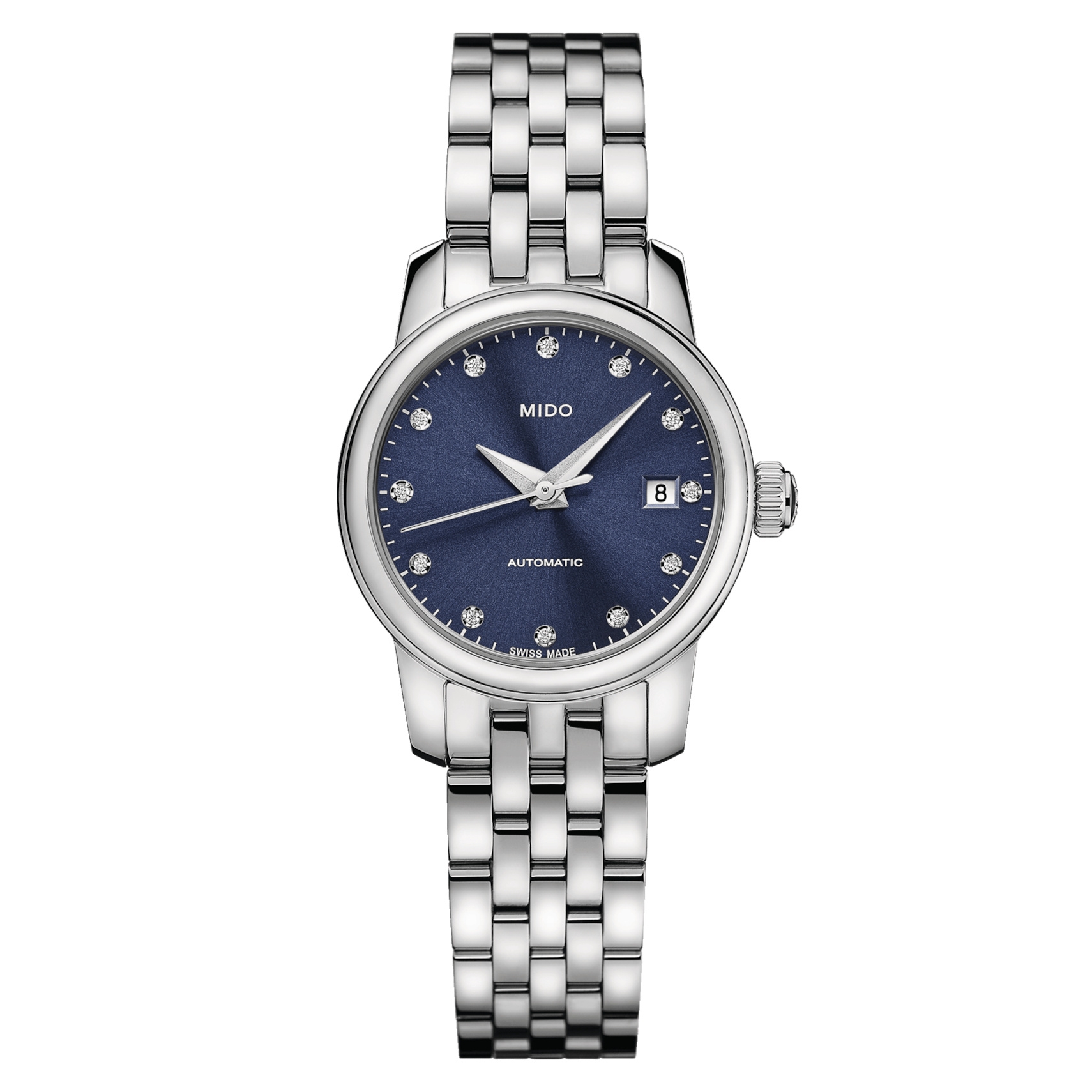Mido M039.007.11.046.00 : Baroncelli Lady Twenty Five Stainless Steel / Blue / Bracelet