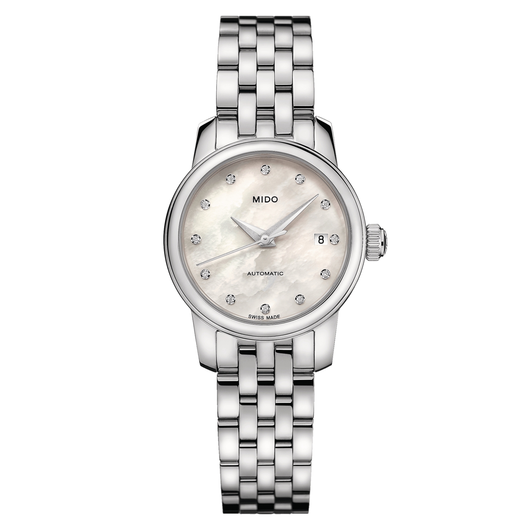 Mido M039.007.11.106.00 : Baroncelli Lady Twenty Five Stainless Steel / MOP / Bracelet