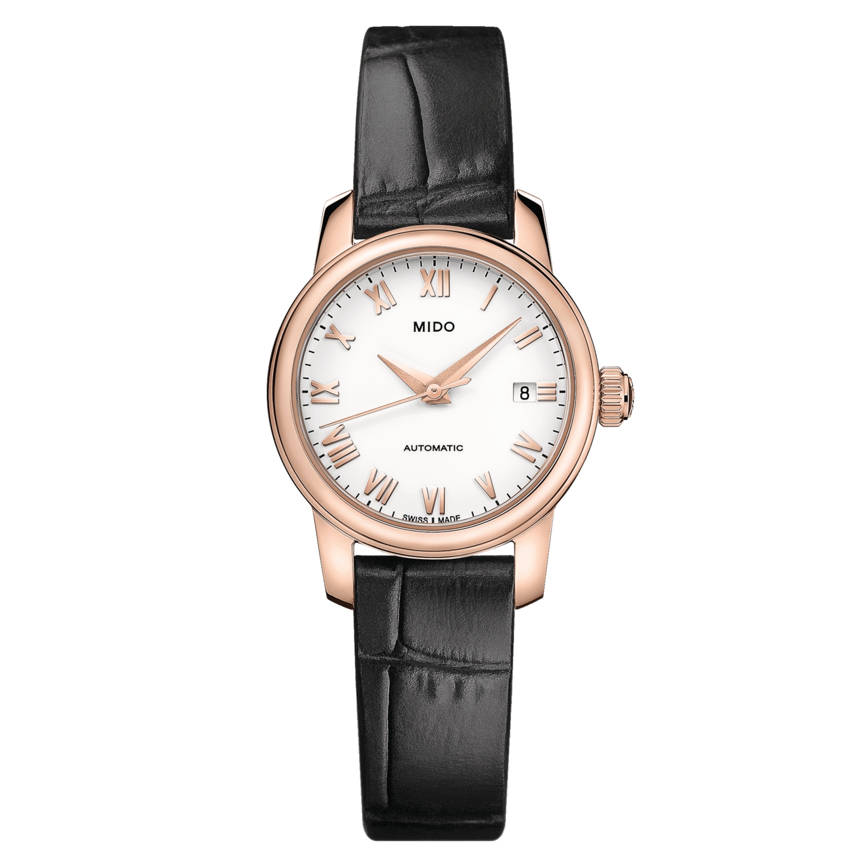 Mido M039.007.36.013.00 : Baroncelli Lady Twenty Five Rose Gold / White