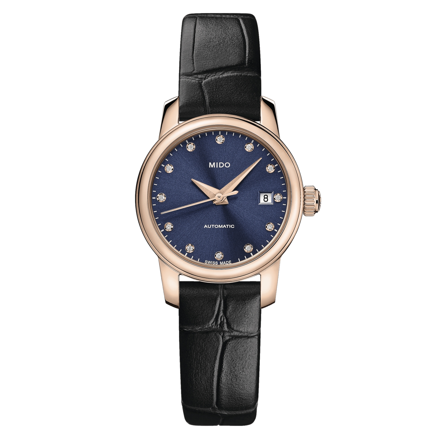 Mido M039.007.36.046.00 : Baroncelli Lady Twenty Five Rose Gold / Blue