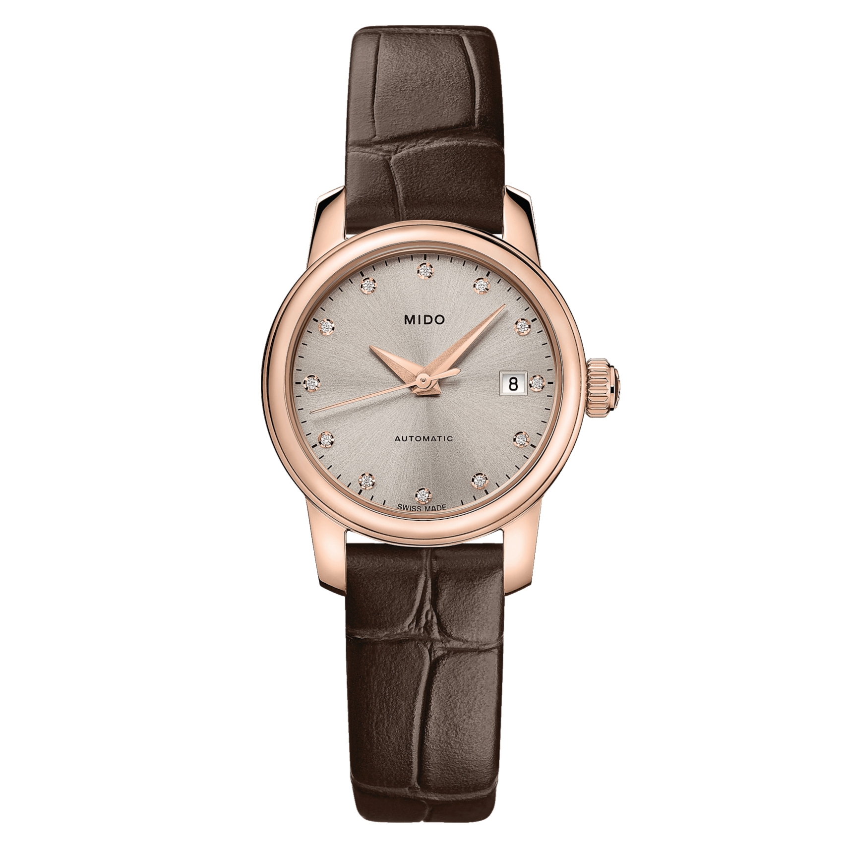 Mido M039.007.36.076.00 : Baroncelli Lady Twenty Five Rose Gold / Grey