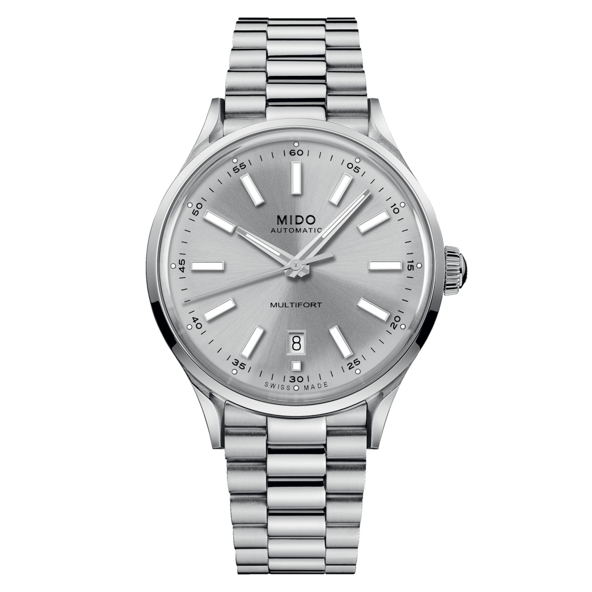 Mido M040.407.11.031.00 : Multifort Powerwind Stainless Steel / Grey / Bracelet
