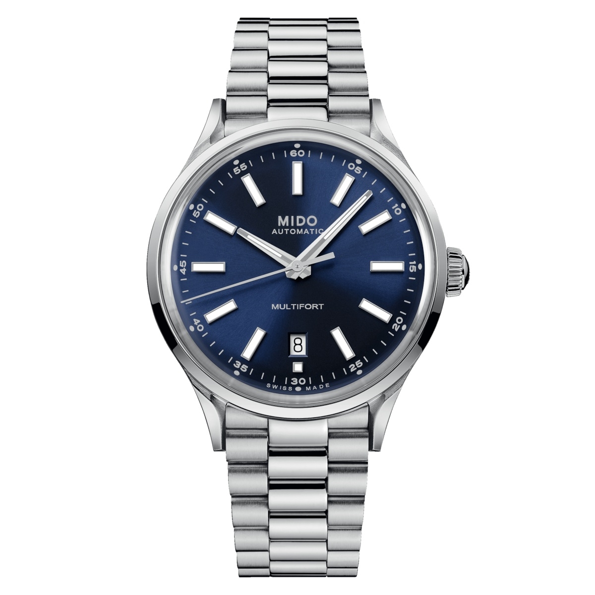 Mido M040.407.11.041.00 : Multifort Powerwind Stainless Steel / Blue / Bracelet
