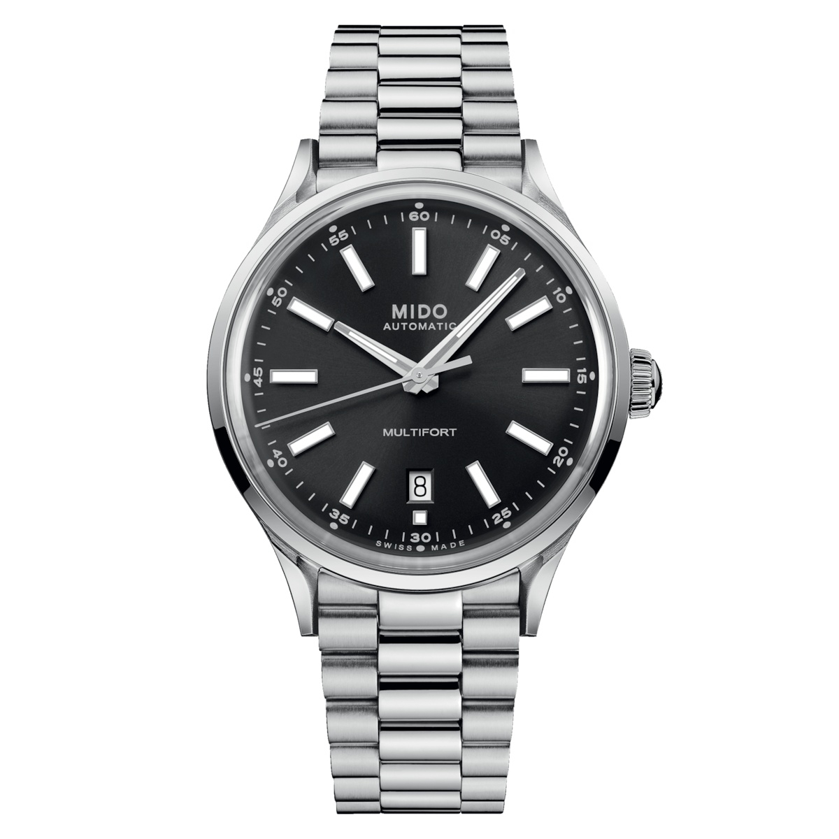 Mido M040.407.11.061.00 : Multifort Powerwind Stainless Steel / Anthracite / Bracelet