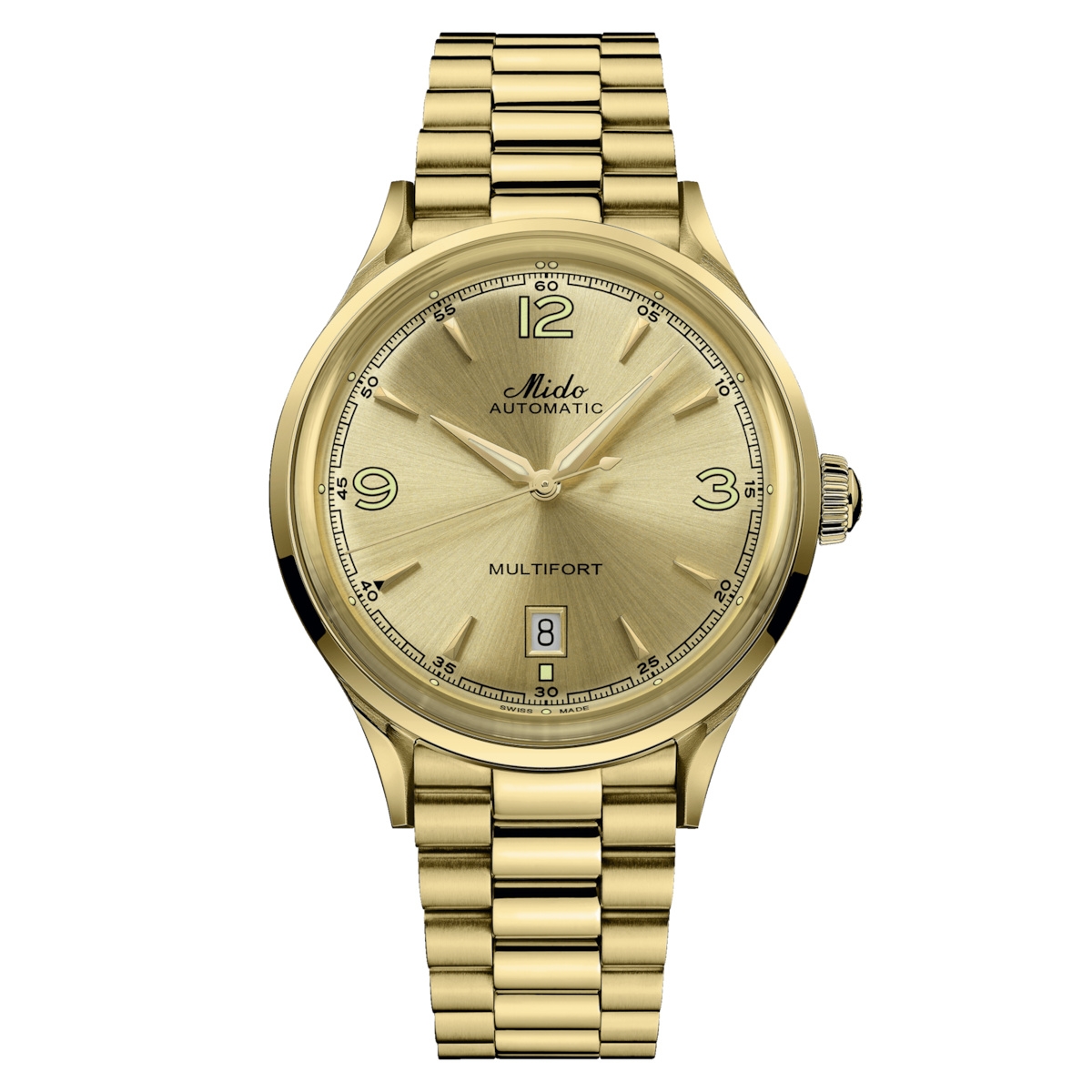 Mido M040.407.33.027.00 : \Multifort Powerwind Yellow Gold / Champagne / Bracelet