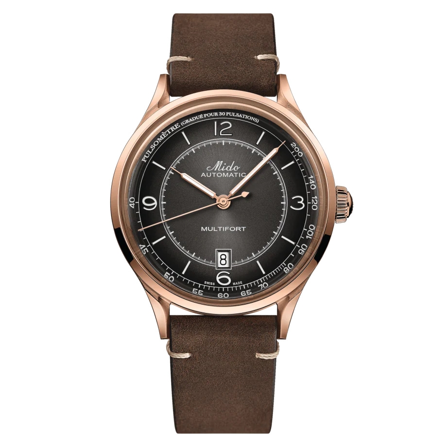 Mido M040.407.36.060.00 : Multifort Patrimony Rose Gold / Anthracite