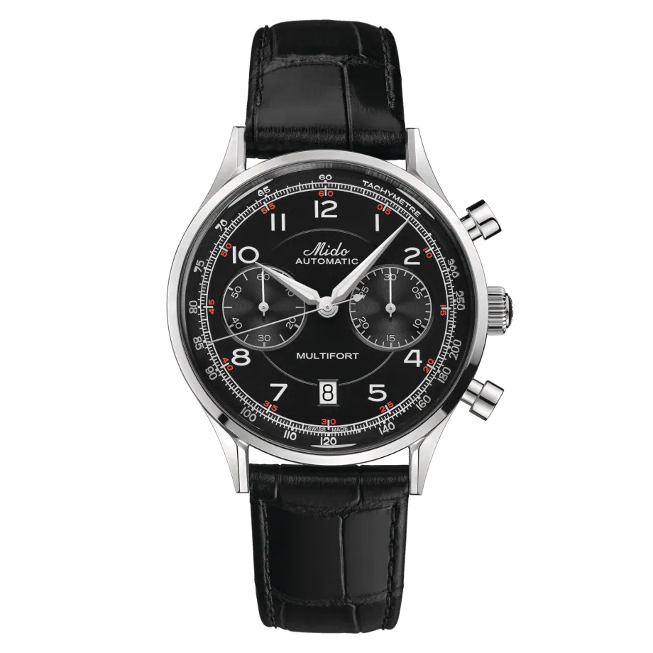 Mido M040.427.16.052.00 : Multifort Patrimony Chronograph Stainless Steel / Black